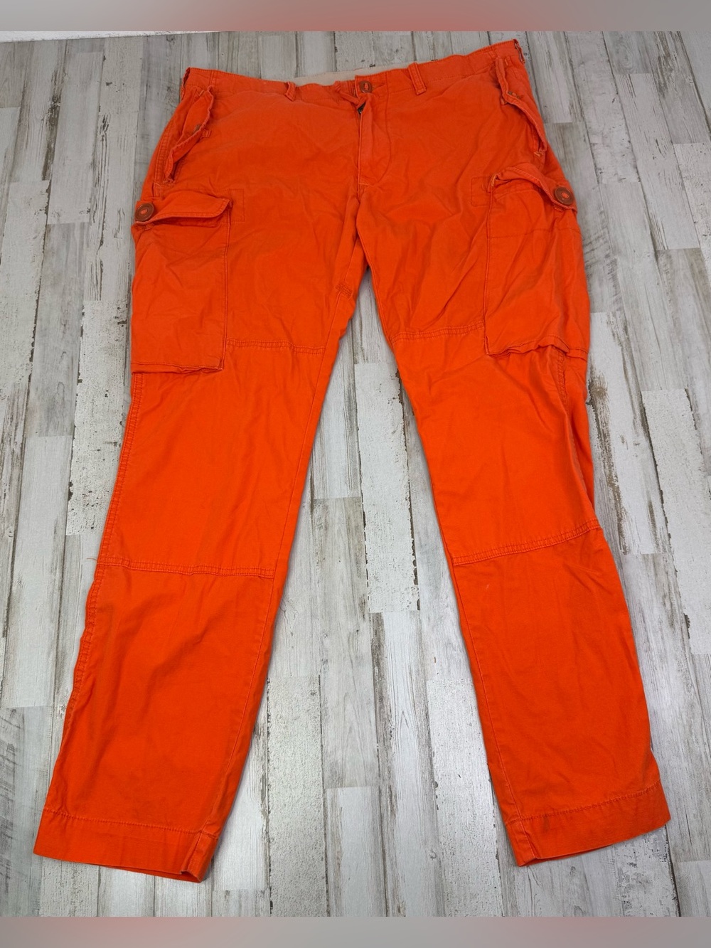 Polo Ralph Lauren Vintage Combat Cargo Pants Orange, Size 38x32